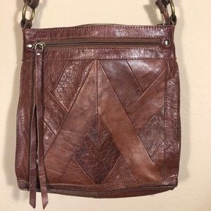 Lucky Brand Rayla Leather Textured Boho Purse
